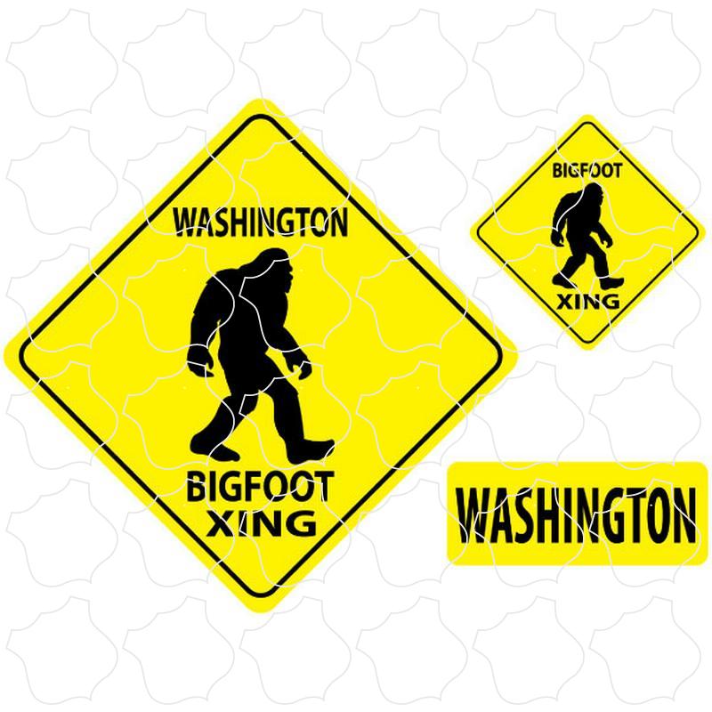 Bigfoot Crossing Signs Washington Bigfoot Crossing Diamonds