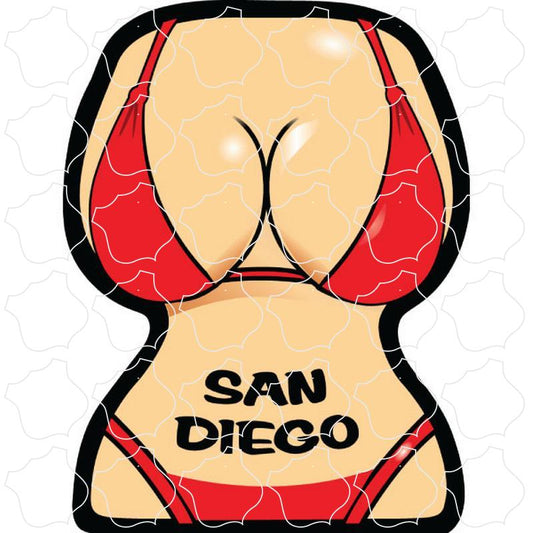 San Diego Red Bikini Front Torso