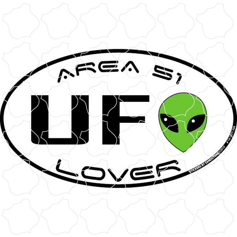 Area 51 UFO Lover Oval