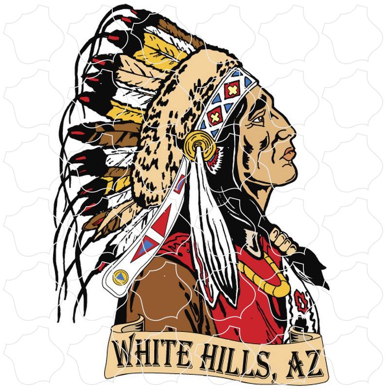 White Hills, AZ Native American Chief Side View