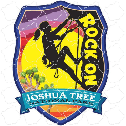 Joshua Tree, CA Joshua Tree Rock Climbing Shield Banner