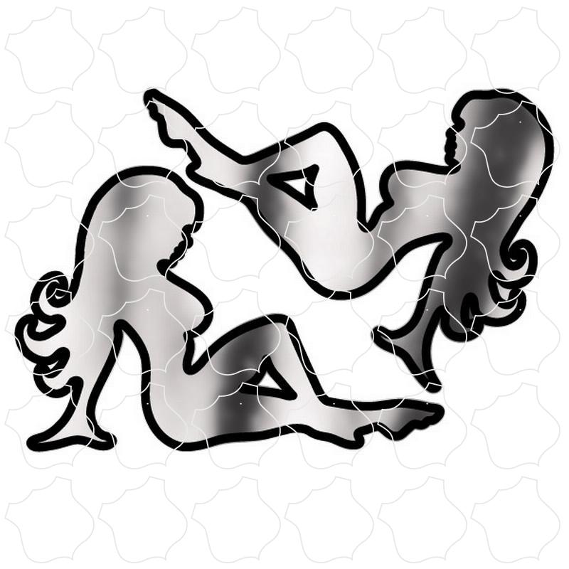 Novelty Chrome Mud Flap Girl