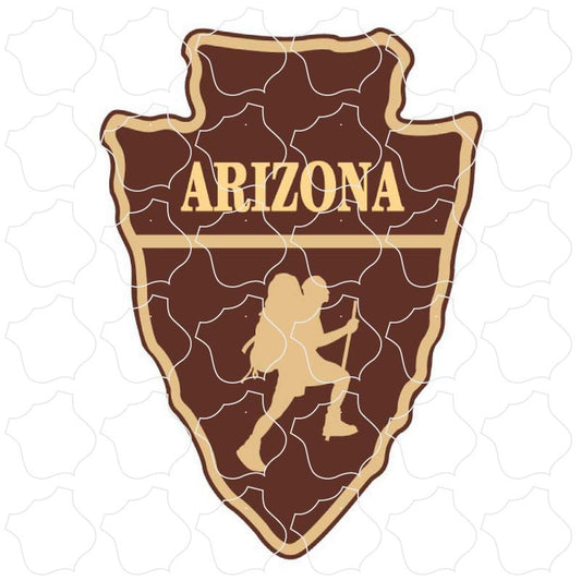 Arizona Hiker Silhouette Arrowhead