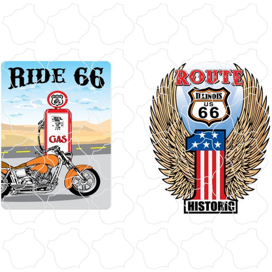 Route 66 Motorcycle Gas Pump and Winged One