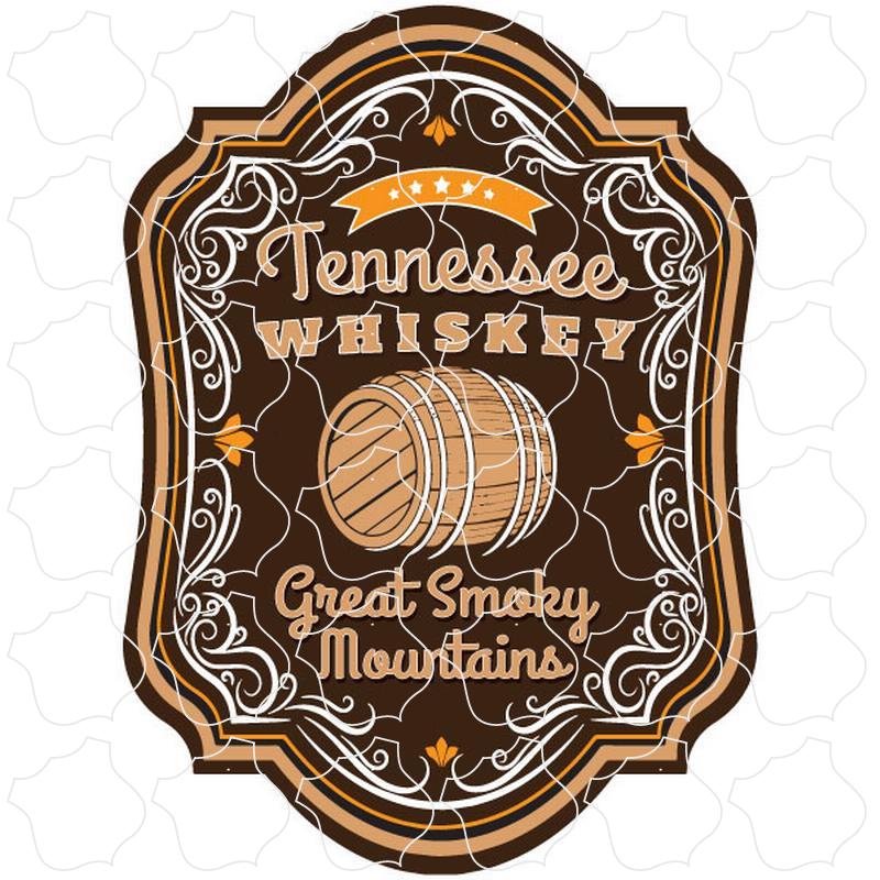 Great Smoky Mountains Whiskey Barrel Sign