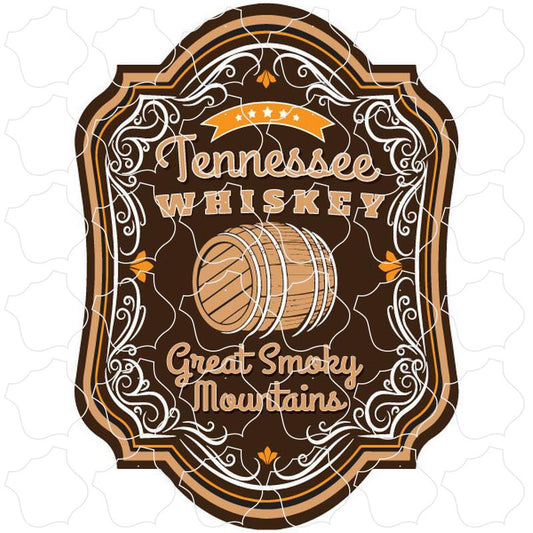 Great Smoky Mountains Whiskey Barrel Sign