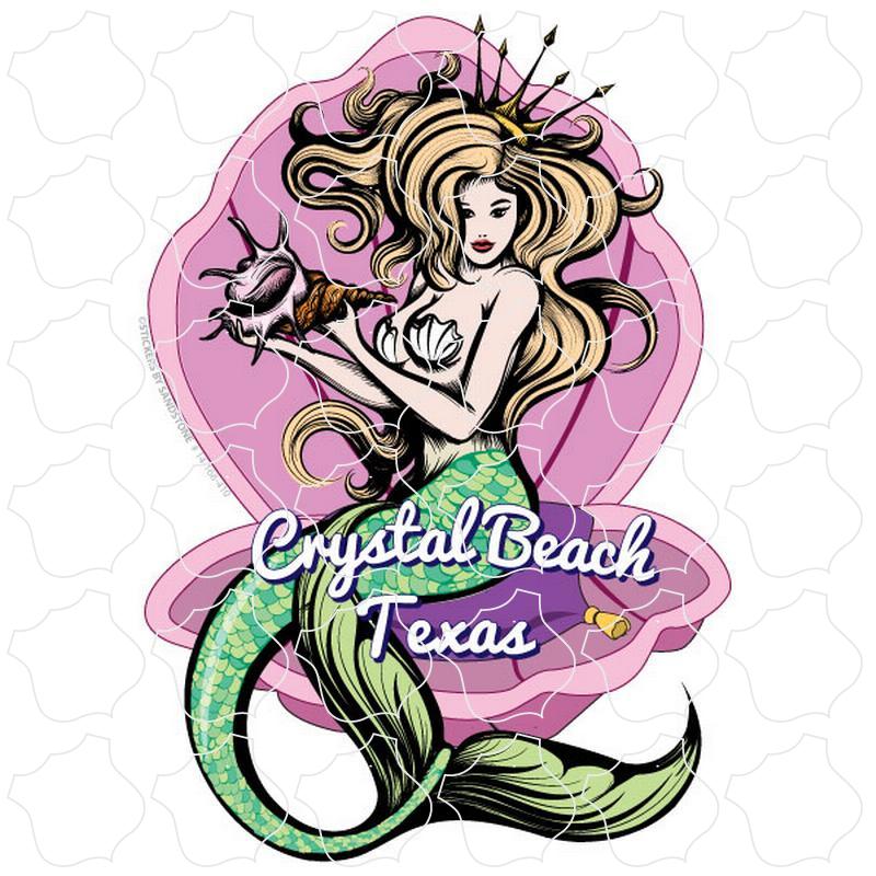 Crystal Beach, TX Mermaid In A Shell