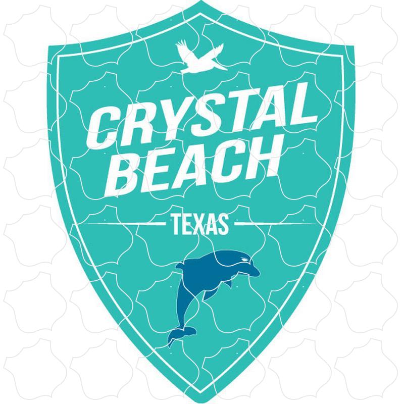 Crystal Beach, TX Teal Dolphin Shield