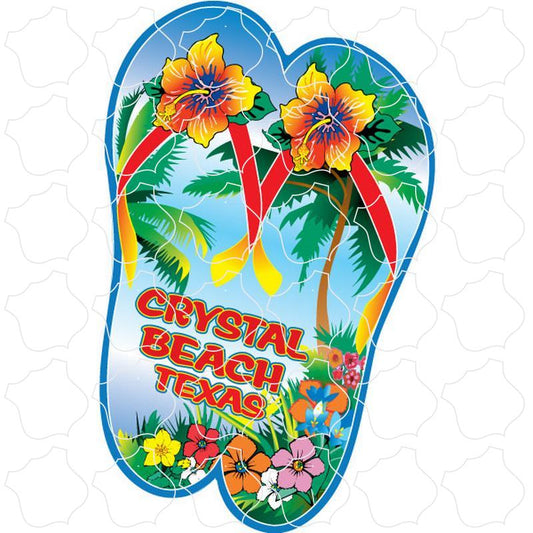 Crystal Beach, Tx Flower Flip Flops