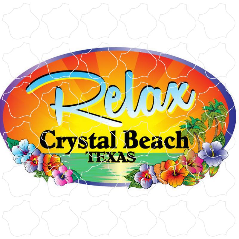 Crystal Beach, TX Floral Relax Oval