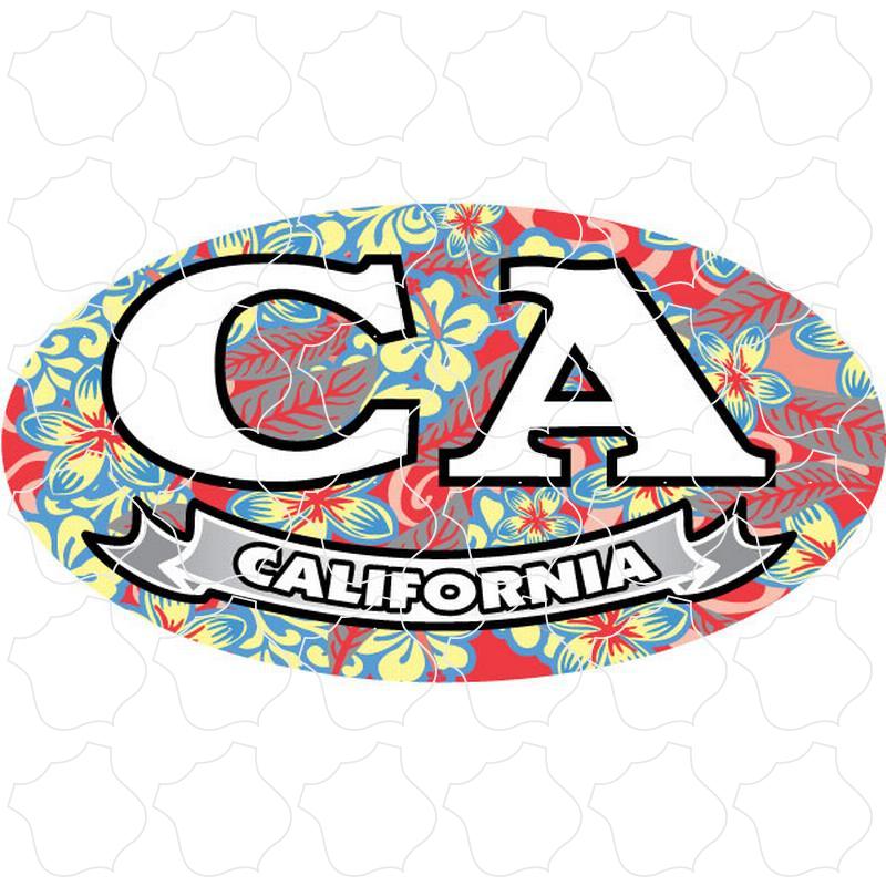 California Floral Filled Euro Oval