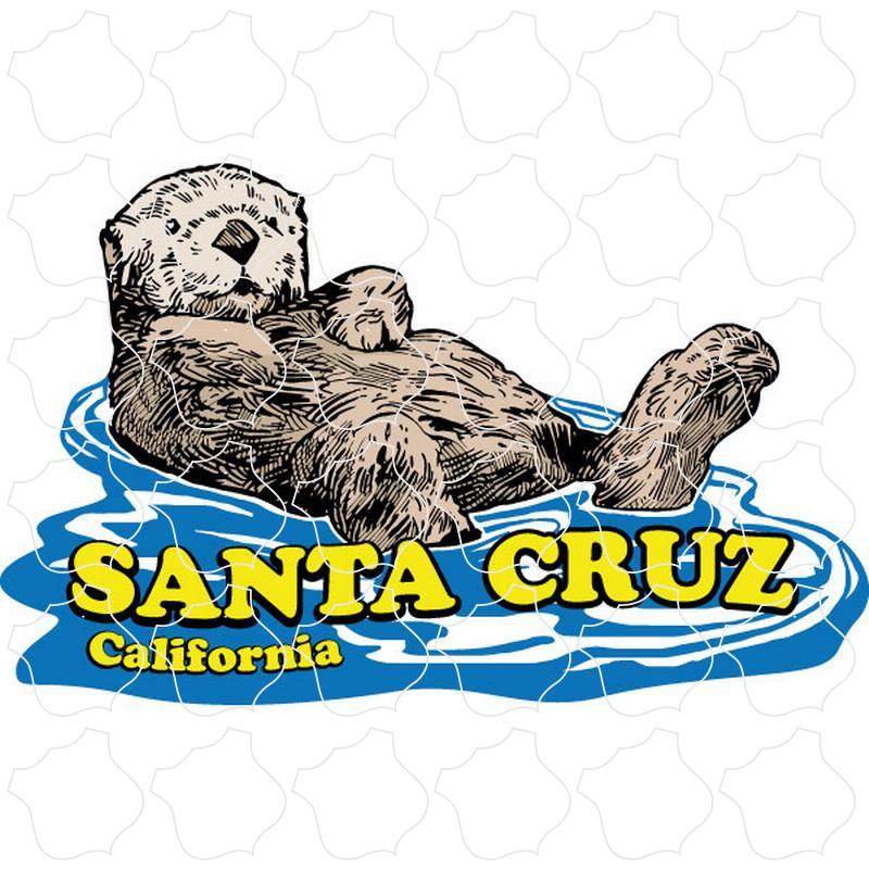 Sea Otter Floating Santa Cruz, CA Sea Otter Floating