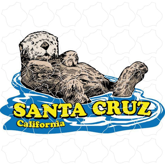 Sea Otter Floating Santa Cruz, CA Sea Otter Floating