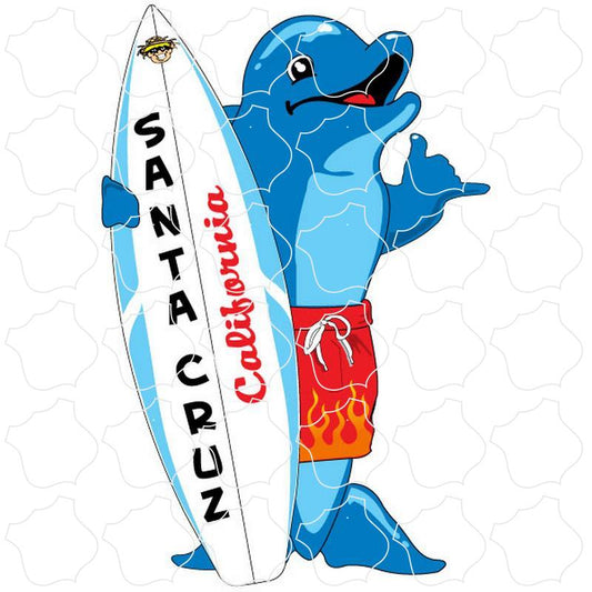 Standing Surfboard Dolphin Santa Cruz, CA Standing Surfboard Dolphin