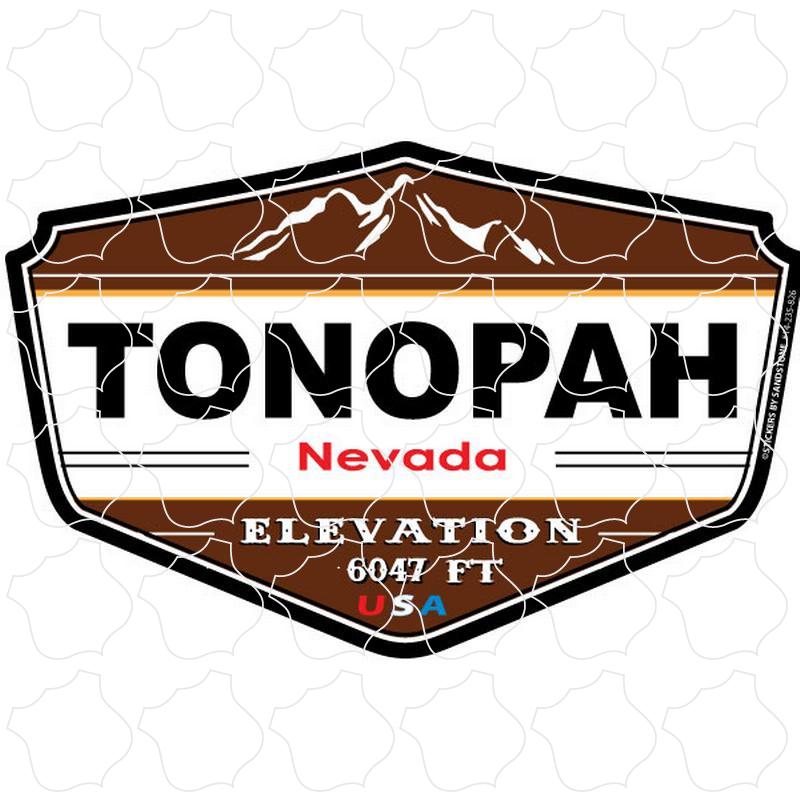 Tonopah, NV Brown Elevation Shield