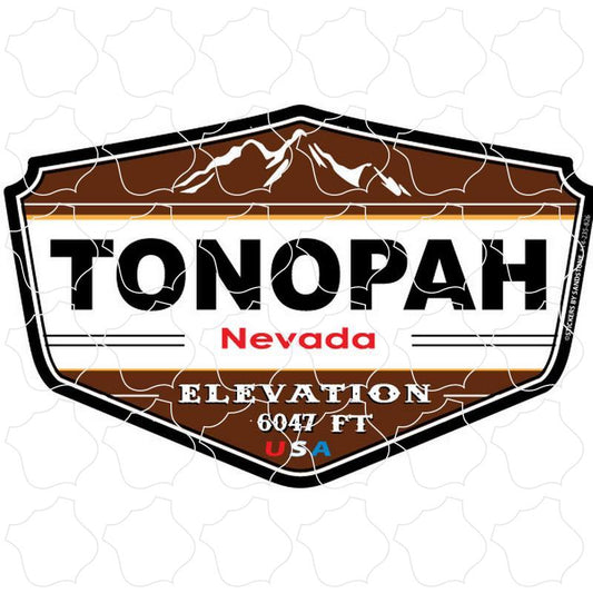 Tonopah, NV Brown Elevation Shield