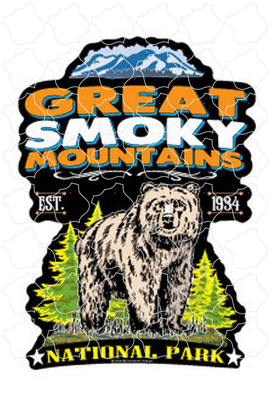 Great Smoky Mountains Bear in Black background