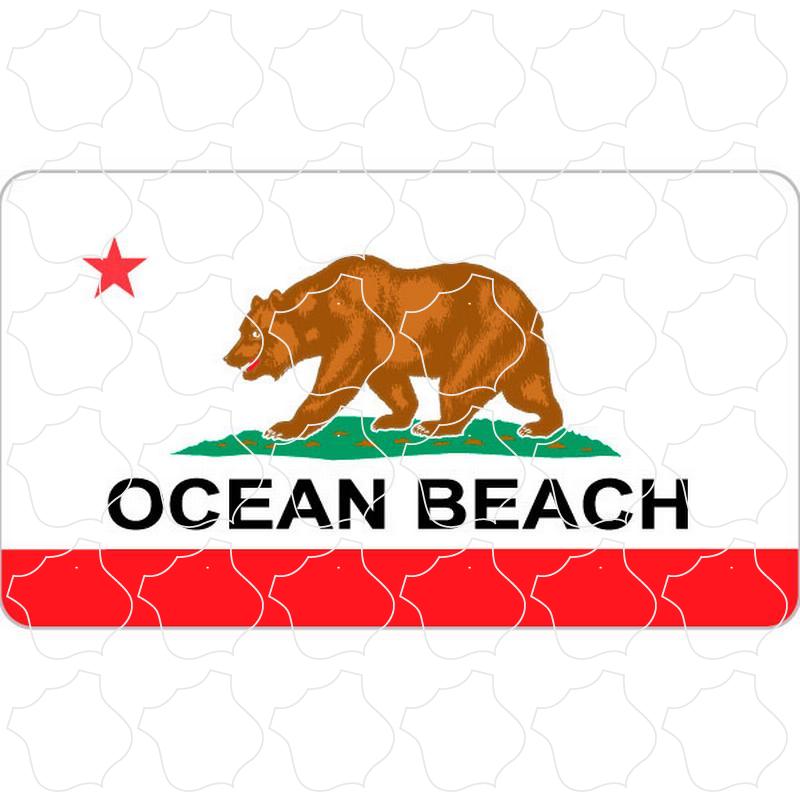 Ocean Beach, CA California Flag