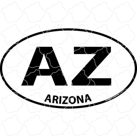 Arizona Black & White Euro Oval