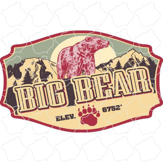 Big Bear Retro Bear Sign