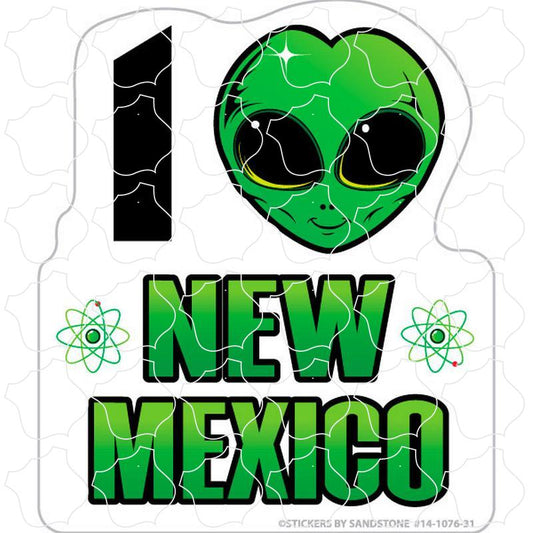 New Mexico Alien Head Heart