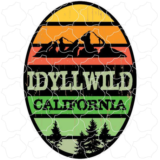 Idyllwild, California Mountain Stripe Oval