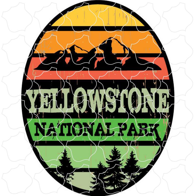 Mountain Stripe Yellowstone National Park Mountain Stripe Oval