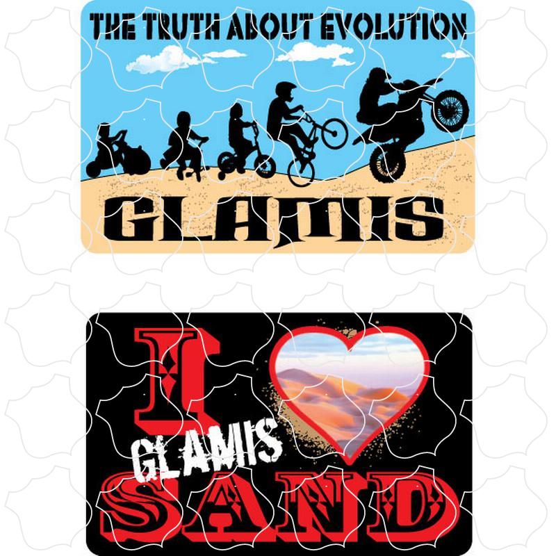 Glamis Evolution & I Heart Sand 2 Up Sticker Sheet