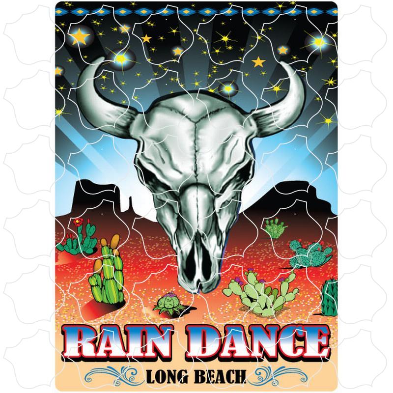 Rain Dance Skull With Night Stars Desert Rain Dance Skull With Night Stars Desert Scene