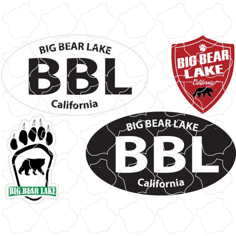 Big Bear Lake California Ovals, Paws, & Shields