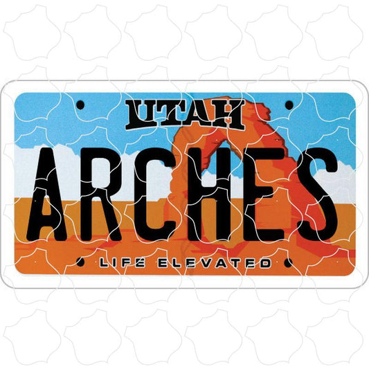 Utah License Plate Arches, UT Utah License Plate