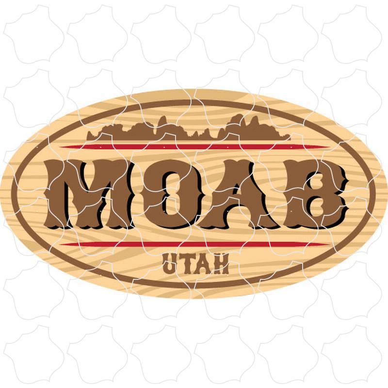 Wood Grain Oval Moab, UT Wood Grain Oval