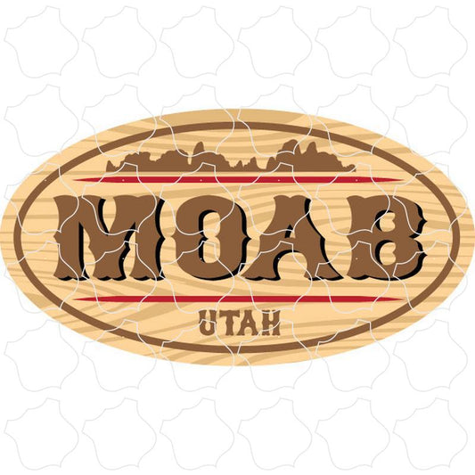 Wood Grain Oval Moab, UT Wood Grain Oval