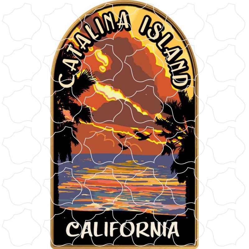 Catalina Island, CA Retro Sunset