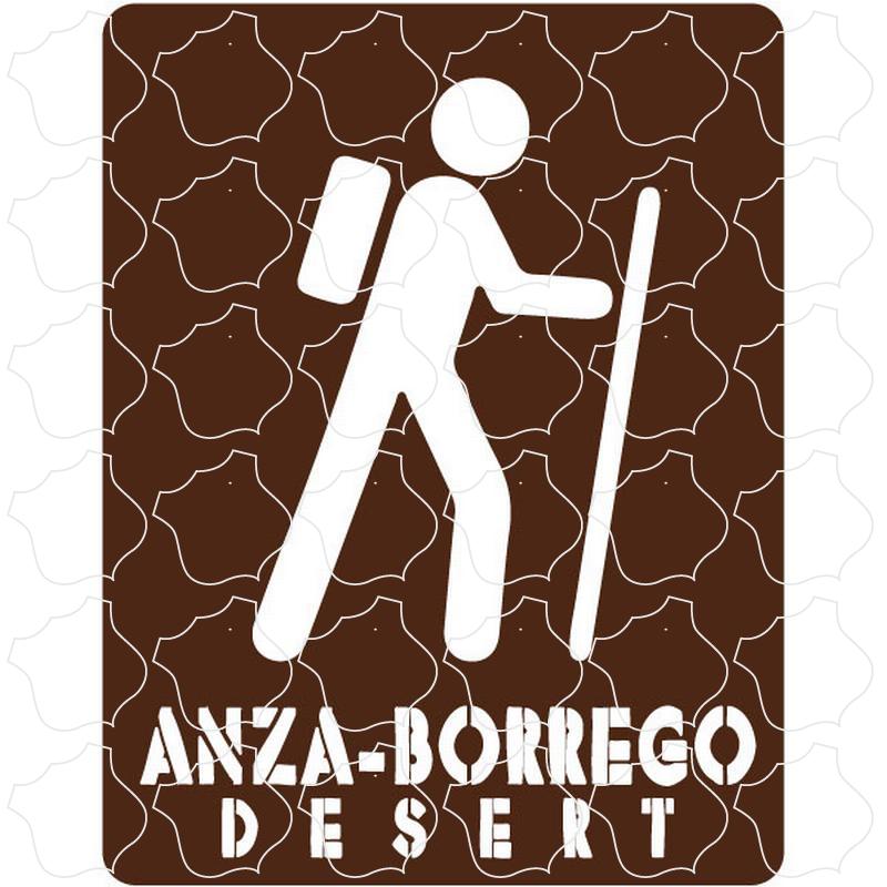 Anza Borrego Desert, CA Brown Hiking Sign