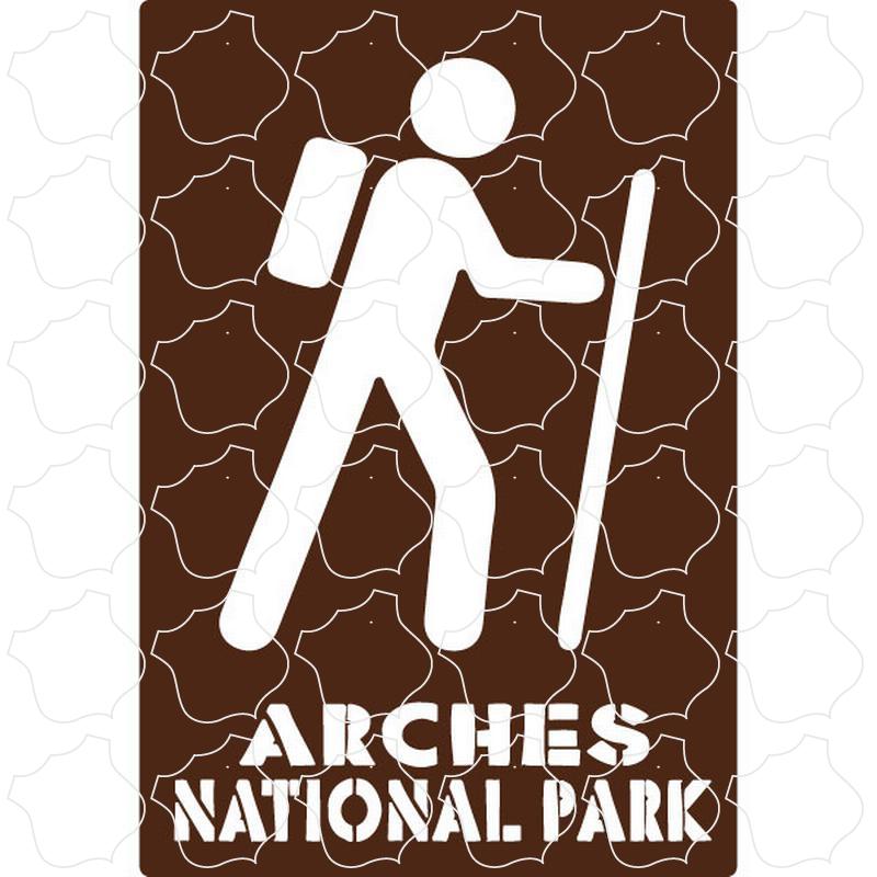 Brown Hiking Sign Arches, UT Brown Hiking Sign