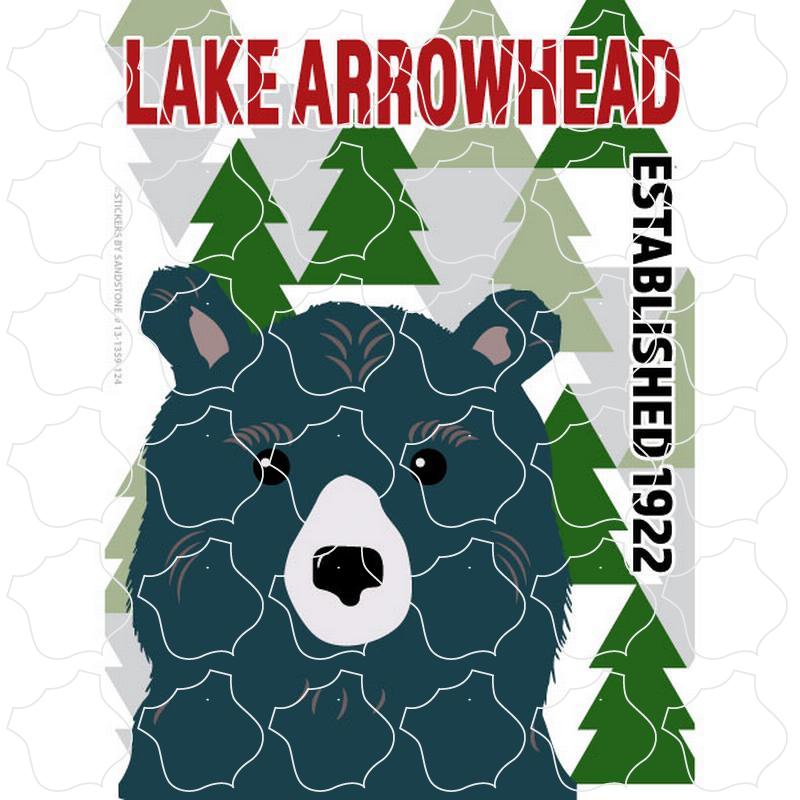 Lake Arrowhead, CA Minimalist Bear and Pine Trees