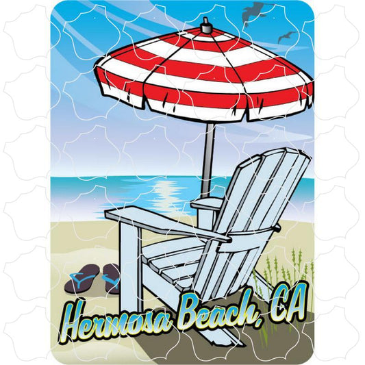 Hermosa Beach, CA Umbrella Beach Chair S Hermosa Beach, CA Umbrella Beach Chair Scene