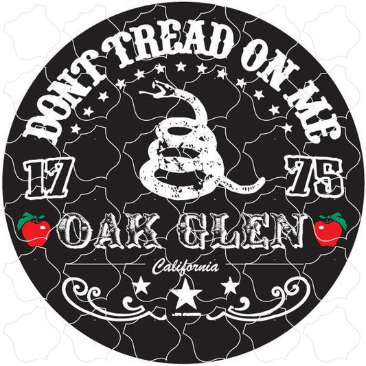 Oak Glen CA Dont Tread on Me Black Circl Oak Glen CA Dont Tread on Me Black Circle