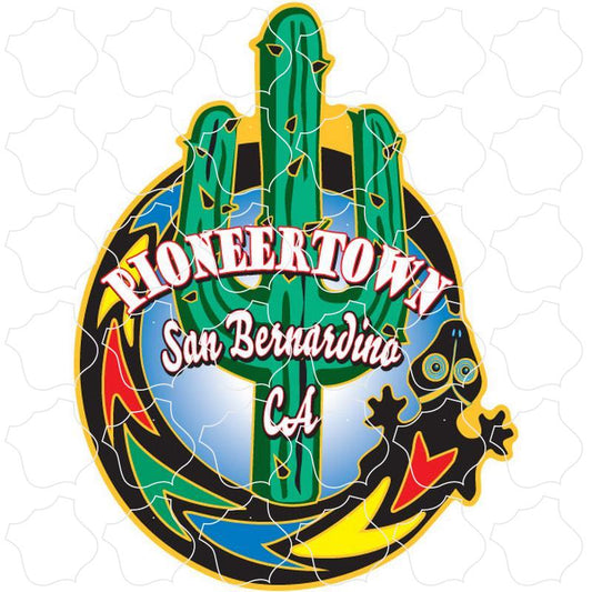 Pioneertown Cactus Arrow Gecko Graphic