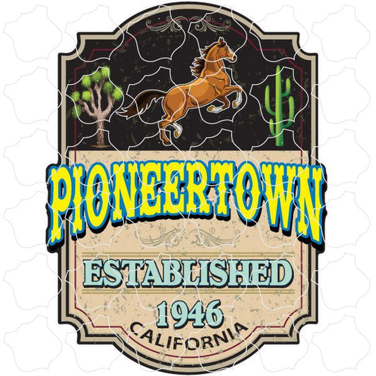 Pioneertown, CA Horse Plaque Est 1946 Western