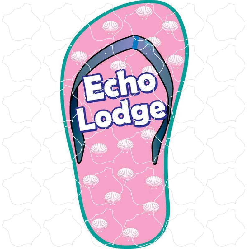 Echo Lodge Pink Flip Flop with Shells