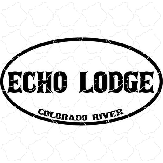 Echo Lodge Western Lettering Full Name O Echo Lodge Western Lettering Full Name Oval