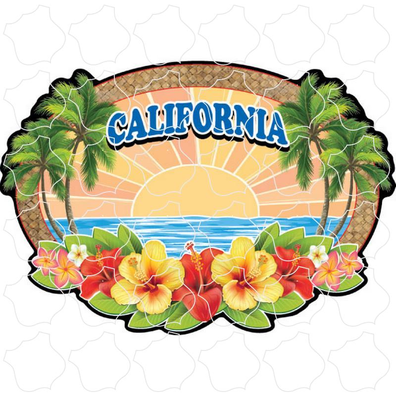 California Wicker Hibiscus Oval