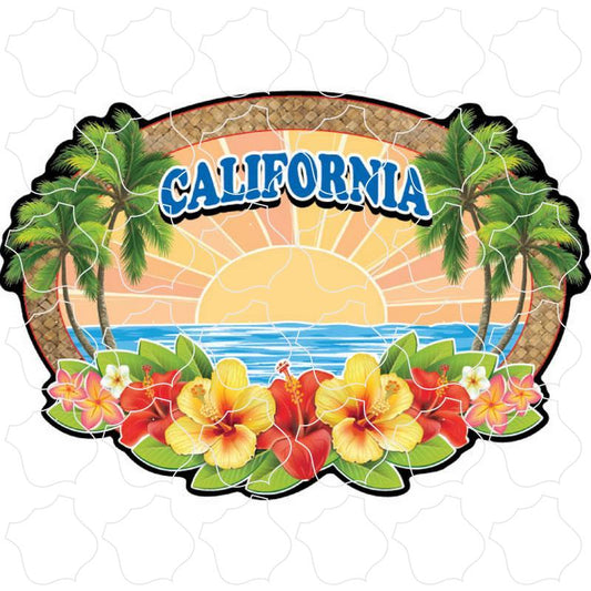 California Wicker Hibiscus Oval