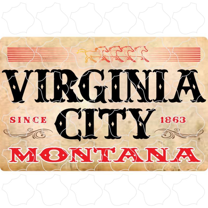 Virginia City, Montana Parchment Rectangle