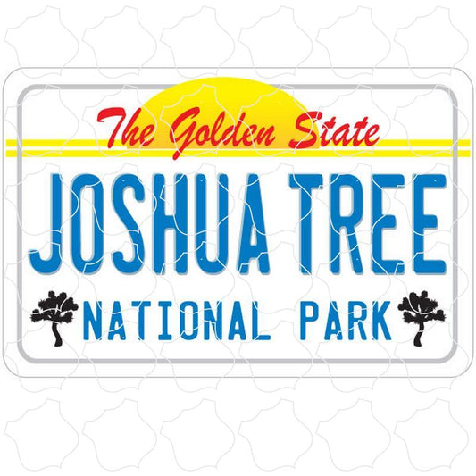 Joshua Tree, CA Golden State License Plate