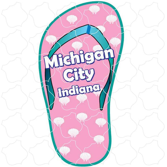 Pink Shell Print Flip Flop Michigan City, IN Pink Shell Print Flip Flop