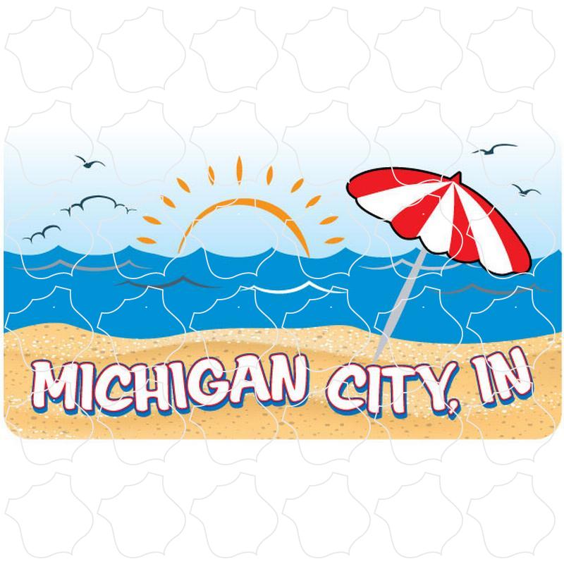 Michigan City, IN Beach Scene