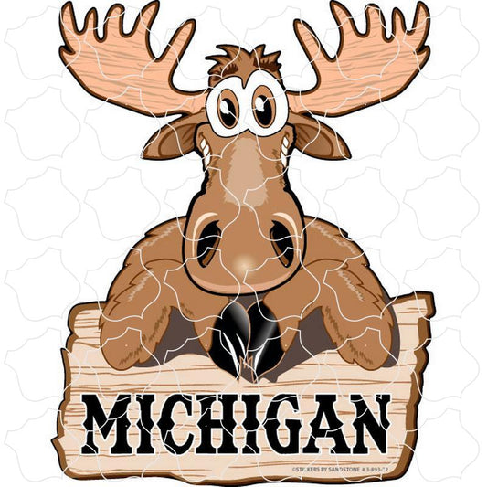 Michigan Cartoon Moose